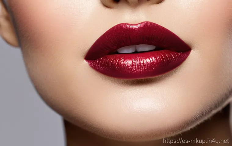 하이엔드 립스틱 브랜드 TOP 5 - **Prompt: "A close-up, eye-level shot of an elegant woman, aged 30-40, with impeccably manicured han...