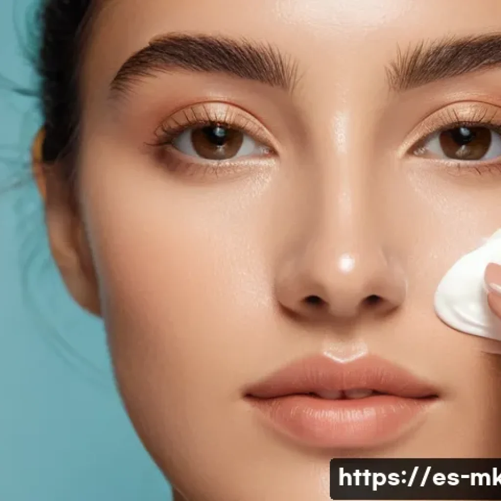 피부톤 균일화를 위한 BB크림 추천 - A bright, natural makeup scene featuring a young Spanish woman with combination skin applying a ligh...